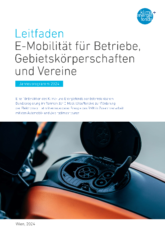 Coverbild des Leitfadens für E-Mobilität 2024