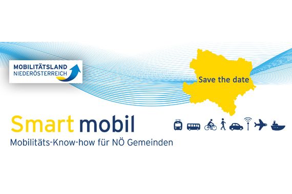 Das Bild ist ein Logo der Smart Mobil Weiterbildungen des Niederösterreichischen Mobilitätsmanagements.