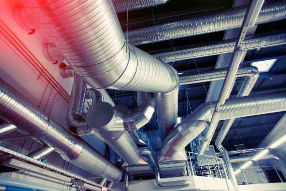 System of industrial ventilating pipes