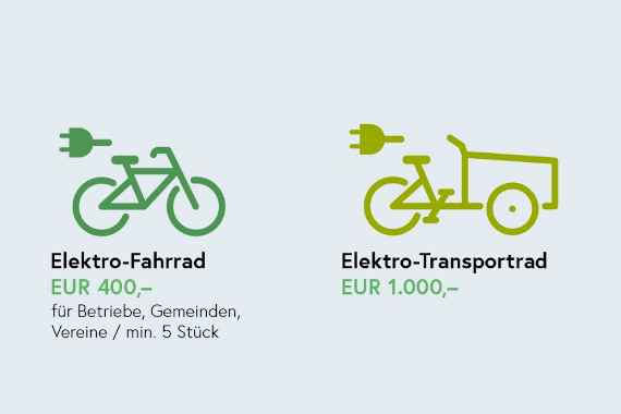 Förderangebot Elektro-Fahrrad und E-Transportrad