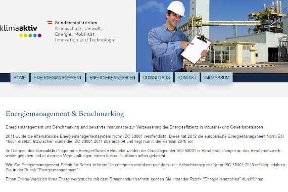 Startseite Website energymanagement.at