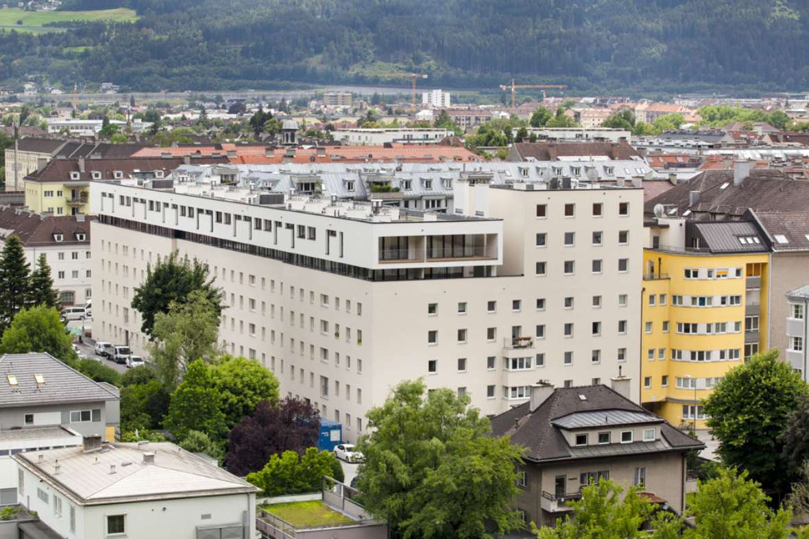 Mehrfamilienhaus Brucknerstraße Innsbruck: Aufstockung