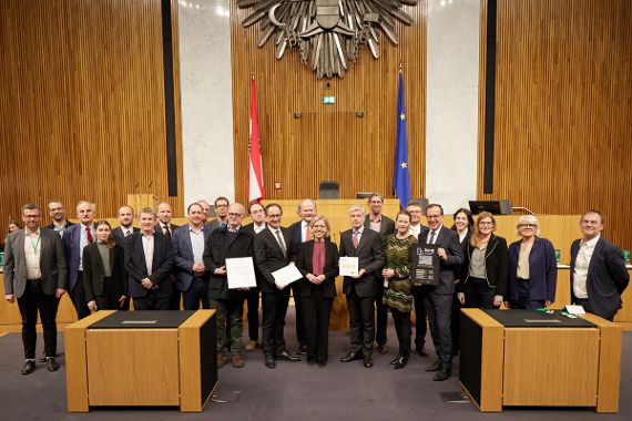 klimaaktiv Auszeichnung für das österreichische Parlamentsgebäude