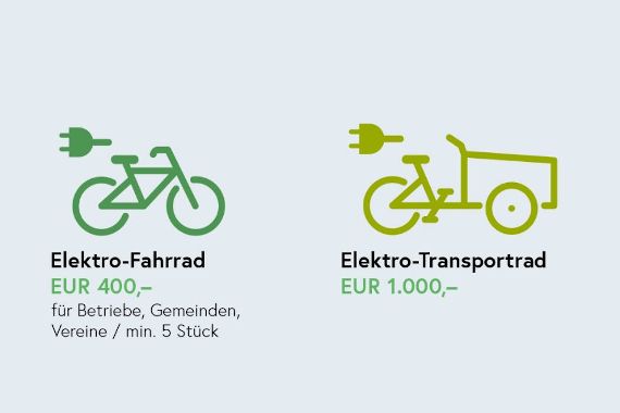 Förderangebot Elektro-Fahrrad und E-Transportrad