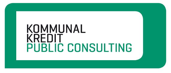 Logo der Kommunal Kredit Public Consulting mit einem weißen Rechteck mit grünem Rahmen und Schrift in der Mitte