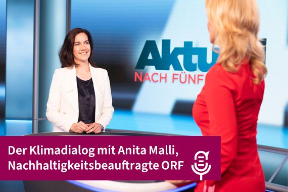 Teaser Klimadialog-Podcast-Folge mit Anita Malli vom ORF