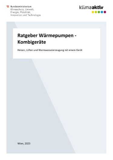 Web-Deckblatt des Ratgebers "Wärmepumpen - Kombigeräte"