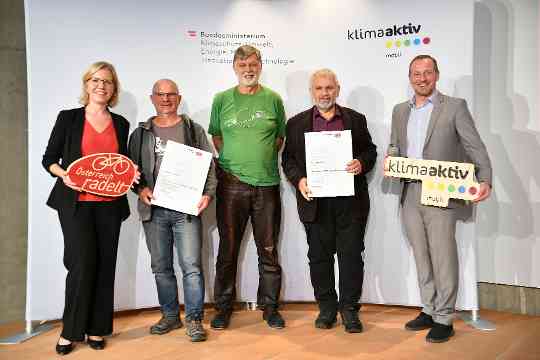 Auszeichnung Bundessieger:innen Österreich radelt