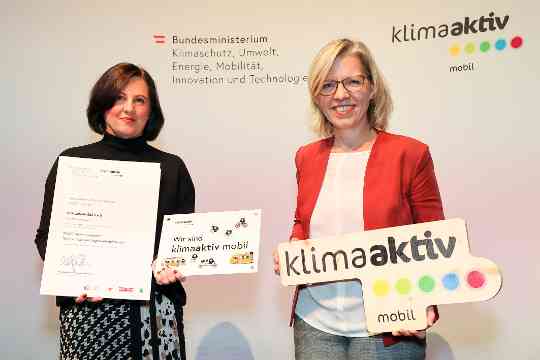 klimaaktiv mobil Auszeichnung für Bildungs- und Jugendeinrichtungen am 30.11.2023