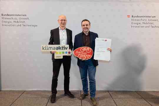 Auszeichnung Bundessieger "Österreich radelt"