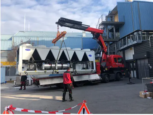 Anlieferung Prozesskälte Anlage Boehringer Ingelheim
