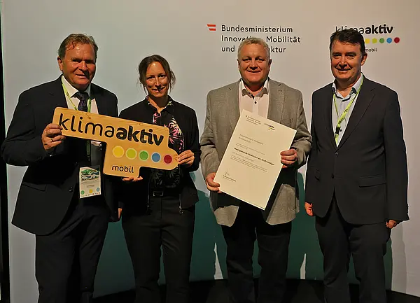 Im Bild:  Andreas Schweinberger (Marktgemeinde Neukirchen am Großvenediger) Erich Rohrmoser (Vertreter des Österreichischen Städtebundes) Martin Huber (Vertreter des Österreichischen Gemeindebundes) Wiebke Unbehaun (BMIMI)
