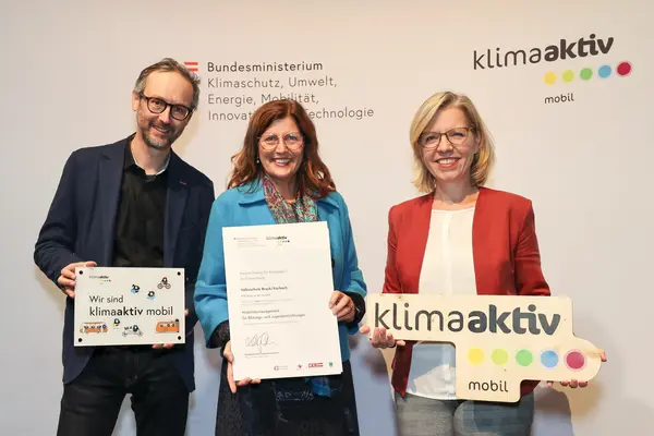 klimaaktiv mobil Auszeichnung für Bildungs- und Jugendeinrichtungen am 30.11.2023