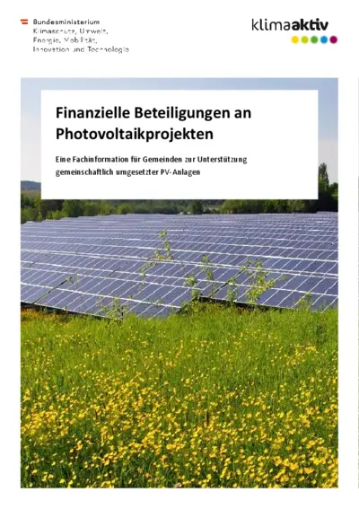 Finanzielle Beteiligungen an PV-Projekten