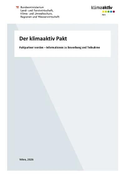 Infobroschuere klimaaktiv Pakt