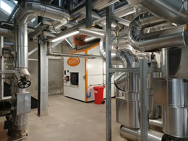 Biomassekessel der Hermes Schleifmittel GmbH