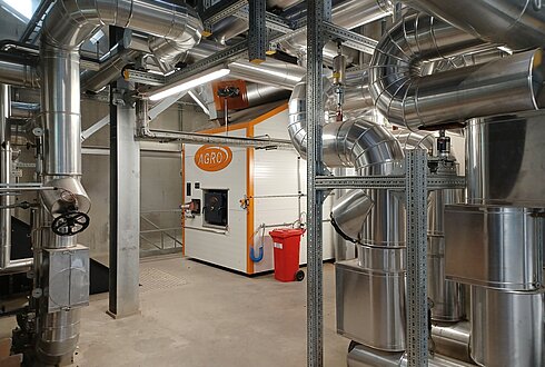 Biomassekessel der Hermes Schleifmittel GmbH