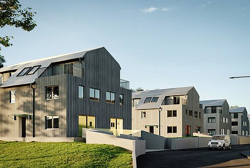 Neubau von Doppelhäusern