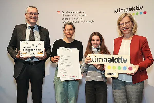 klimaaktiv mobil Auszeichnung für Bildungs- und Jugendeinrichtungen am 30.11.2023