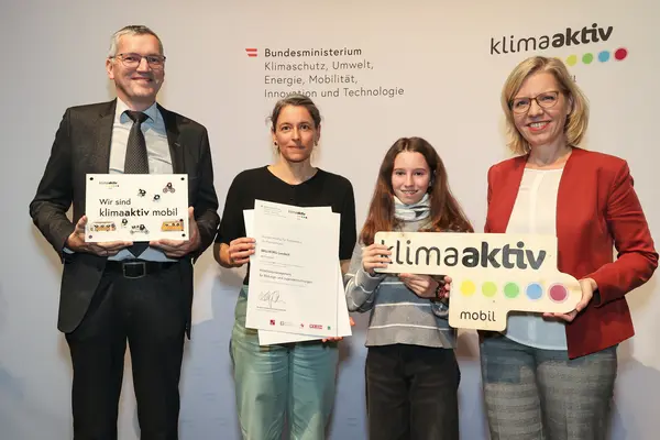 klimaaktiv mobil Auszeichnung für Bildungs- und Jugendeinrichtungen am 30.11.2023