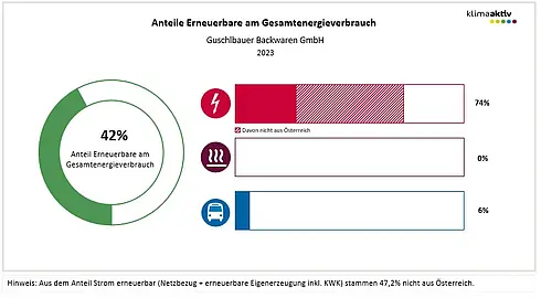Abbildung 2: Anteil Erneuerbare am Gesamtenergieverbrauch und in den Bereichen Strom, Wärme und Transport 2023
