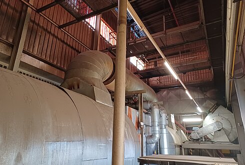 Zu sehen ist die neue regenerative Nachverbrennungsanlage 