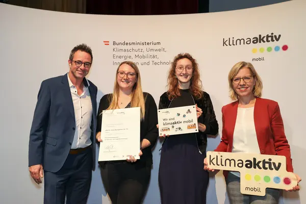 klimaaktiv mobil Auszeichnung für Bildungs- und Jugendeinrichtungen am 30.11.2023