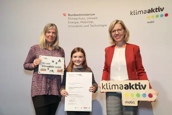 klimaaktiv mobil Auszeichnung für Bildungs- und Jugendeinrichtungen am 30.11.2023