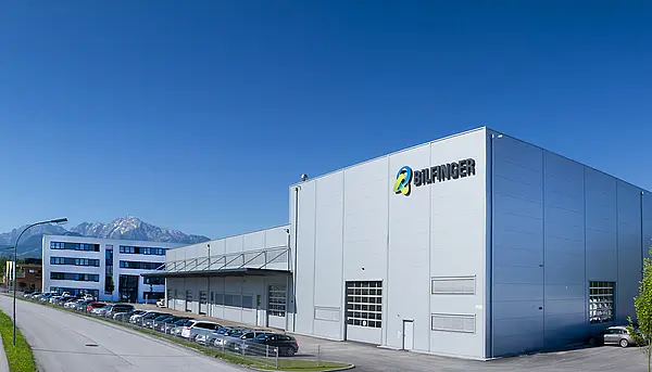 Außenansicht des Headquarter von Bilfinger Life Science in Puch