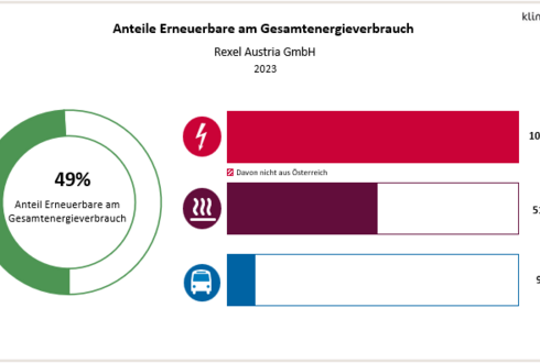 Abbildung 2: Anteil Erneuerbare am Gesamtenergieverbrauch und in den Bereichen Strom, Wärme und Transport 2023