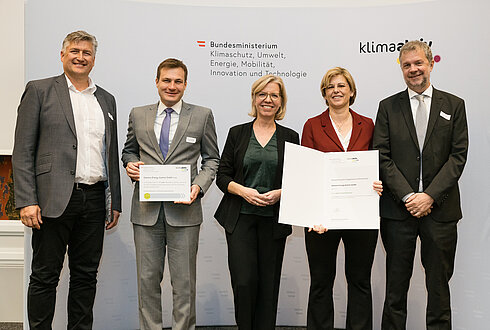 Auszeichnung von klimaaktiv Projektpartnern und Vorzeigebetrieben durch Klimaschutzministerin Leonore Gewessler (BMK)
