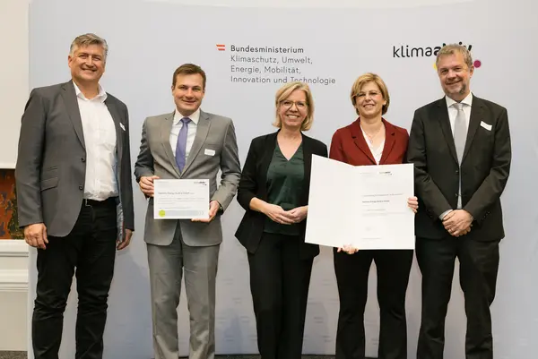 Auszeichnung von klimaaktiv Projektpartnern und Vorzeigebetrieben durch Klimaschutzministerin Leonore Gewessler (BMK)