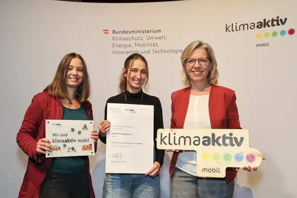 klimaaktiv mobil Auszeichnung für Bildungs- und Jugendeinrichtungen am 30.11.2023