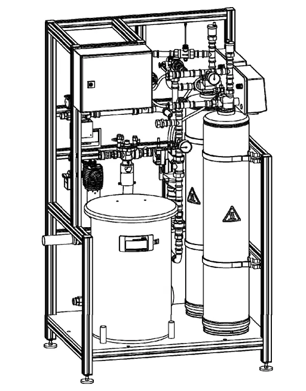 Wartungsfreies Teilstromfilter mit Enthärtung undNachspeisefunktion