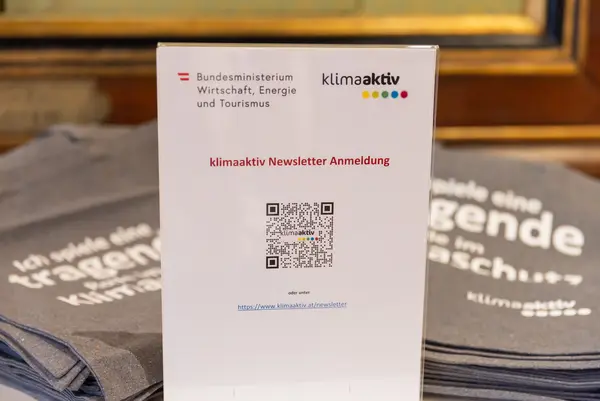 Ein Schild bei einer Veranstaltung