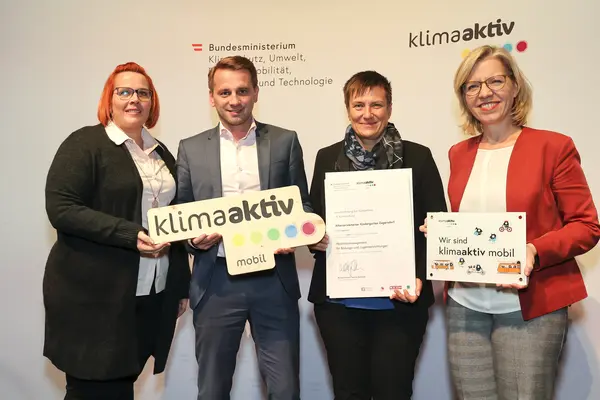 klimaaktiv mobil Auszeichnung für Bildungs- und Jugendeinrichtungen am 30.11.2023
