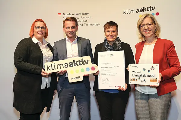 klimaaktiv mobil Auszeichnung für Bildungs- und Jugendeinrichtungen am 30.11.2023