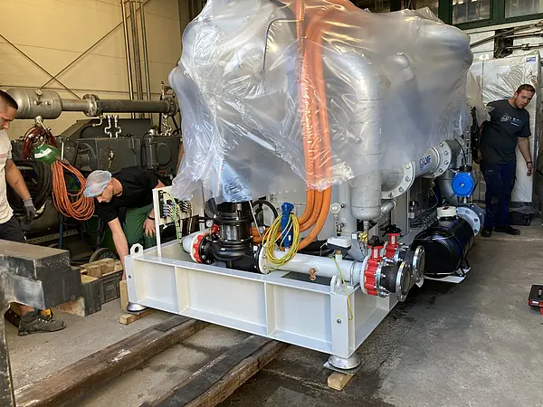 Einbau es neuen Kompressors
