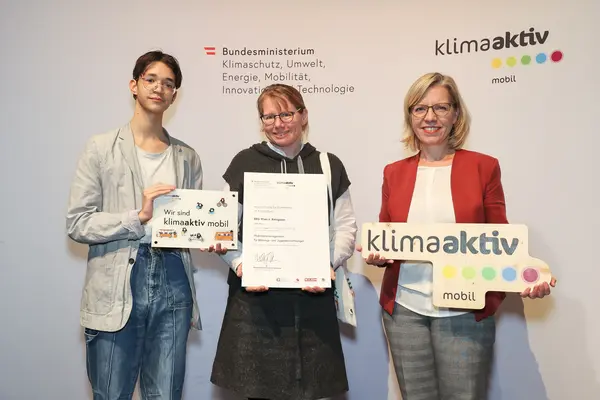 klimaaktiv mobil Auszeichnung für Bildungs- und Jugendeinrichtungen am 30.11.2023