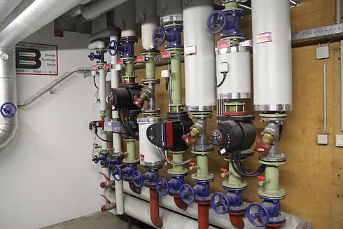 Pumpenanlage in der Offsetdruckerei