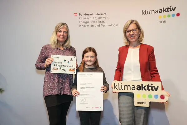 klimaaktiv mobil Auszeichnung für Bildungs- und Jugendeinrichtungen am 30.11.2023