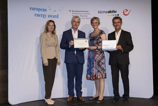 Bettina Bergauer (BMK), Helmut Strasser (e5 Österreich), Monika Panek (e5 Niederösterreich), Johannes Sanda