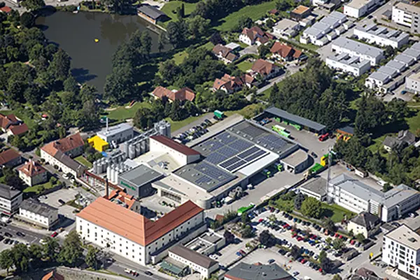 Luftaufnahme Braucommune in Freistadt
