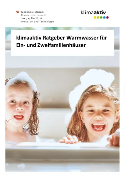 klimaaktiv Ratgeber Warmwasser für Ein- und Zweifamilienhäuser