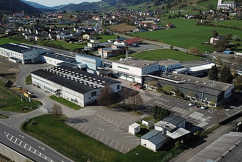 Hermes Schleifmittel GmbH Standort aus der Vogelperspektive. 