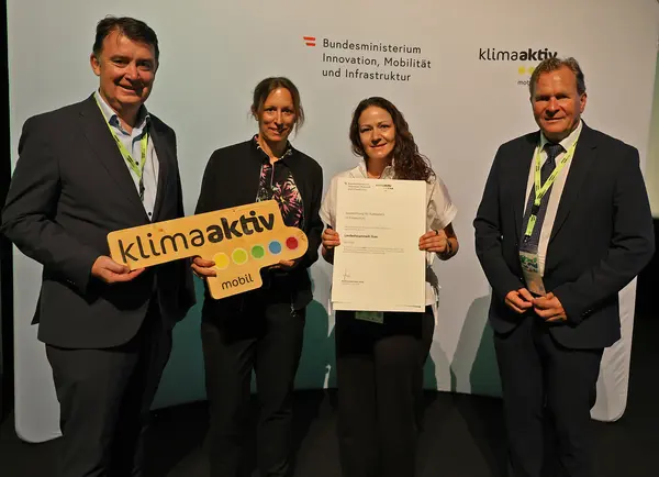 Im Bild: Gabriele Herzog (Landeshauptstadt Graz) Erich Rohrmoser (Vertreter des Österreichischen Städtebundes) Martin Huber (Vertreter des Österreichischen Gemeindebundes) Wiebke Unbehaun (BMIMI)