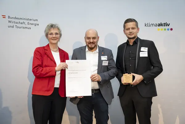 Auszeichnung klimaaktiv Betriebe Projektpartner durch das BMWET