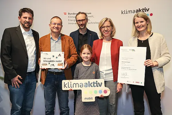klimaaktiv mobil Auszeichnung für Bildungs- und Jugendeinrichtungen am 30.11.2023