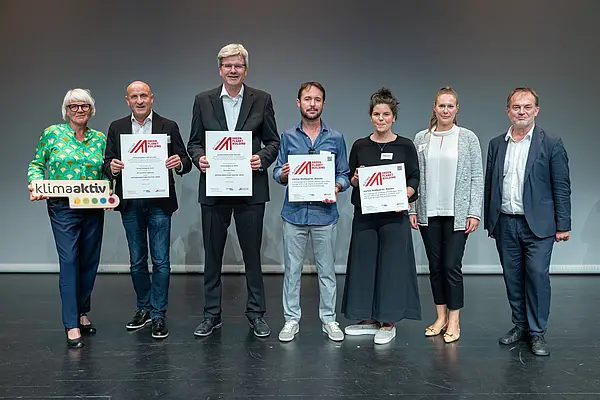 Darauf bauen wir: Sanierung und klimafitte Gebäude für die Zukunft! Auszeichnungsveranstaltung von klimaaktiv, ÖGNB und AGPB Gebäuden
