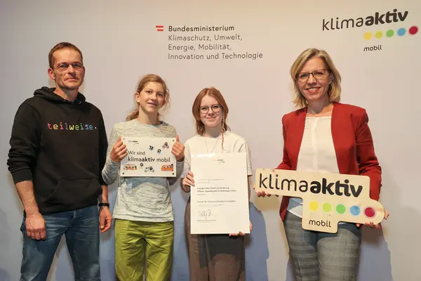 klimaaktiv mobil Auszeichnung für Bildungs- und Jugendeinrichtungen am 30.11.2023
